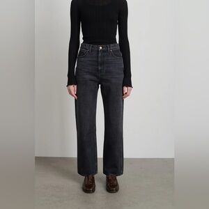 B Sides Plein Relaxed Straight Stil Black Jean - Made in USA - size 25